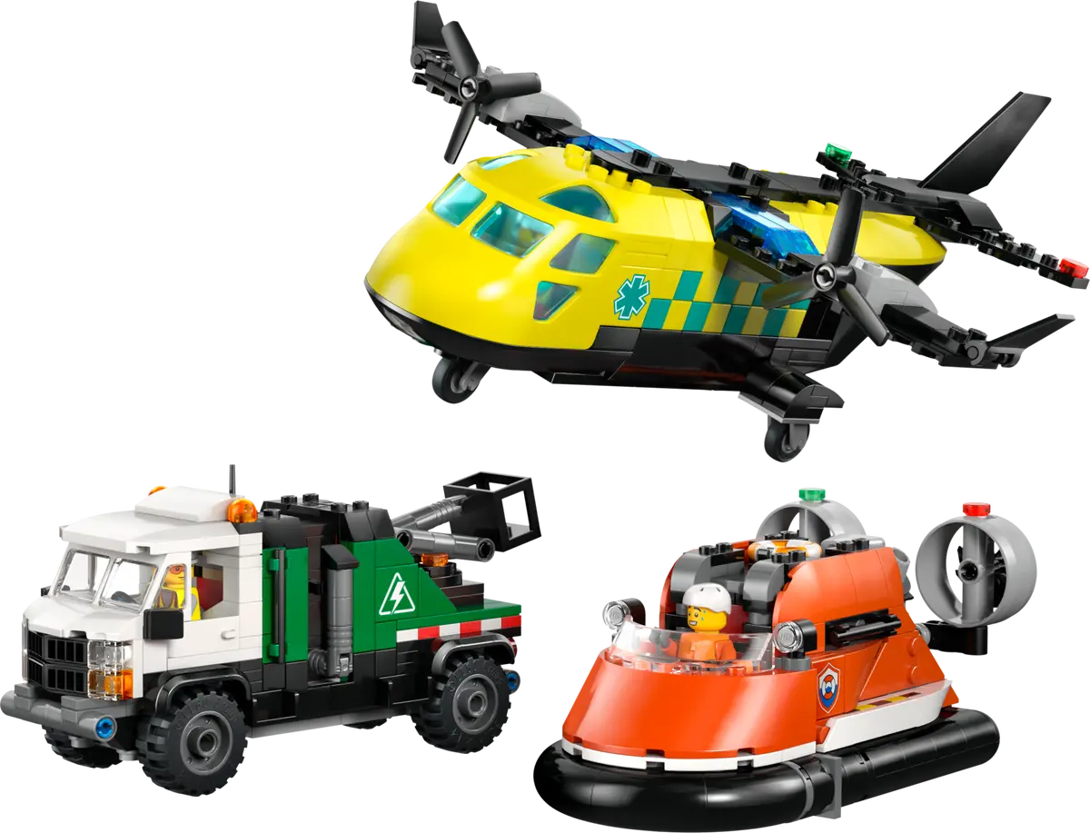 LEGO City - Remix aereo, camion di servizio e hovercraft 60505 