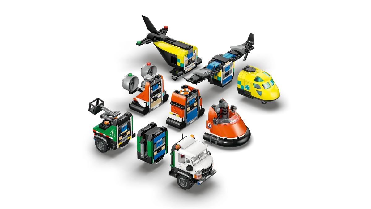 LEGO City - Remix aereo, camion di servizio e hovercraft 60505 