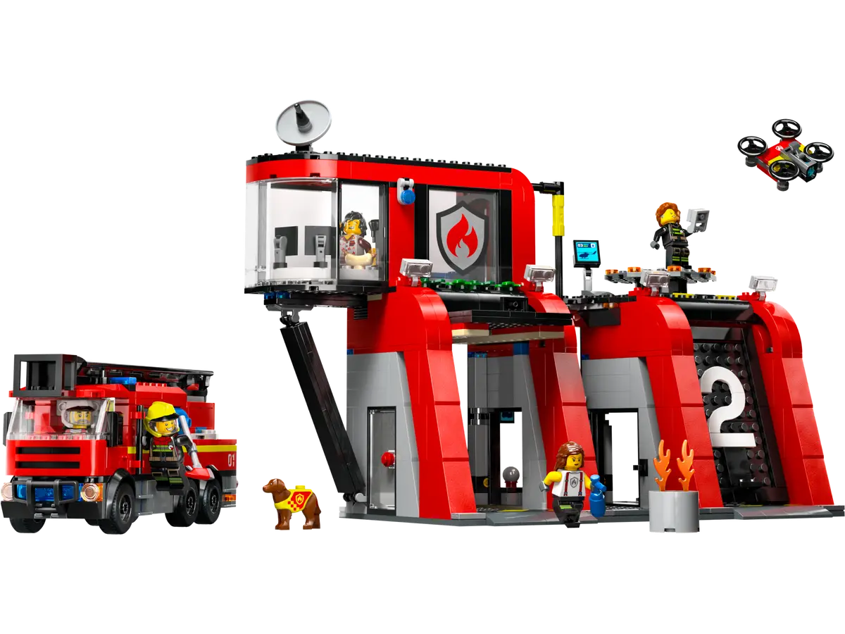 LEGO City - Caserma dei pompieri e autopompa 60414 