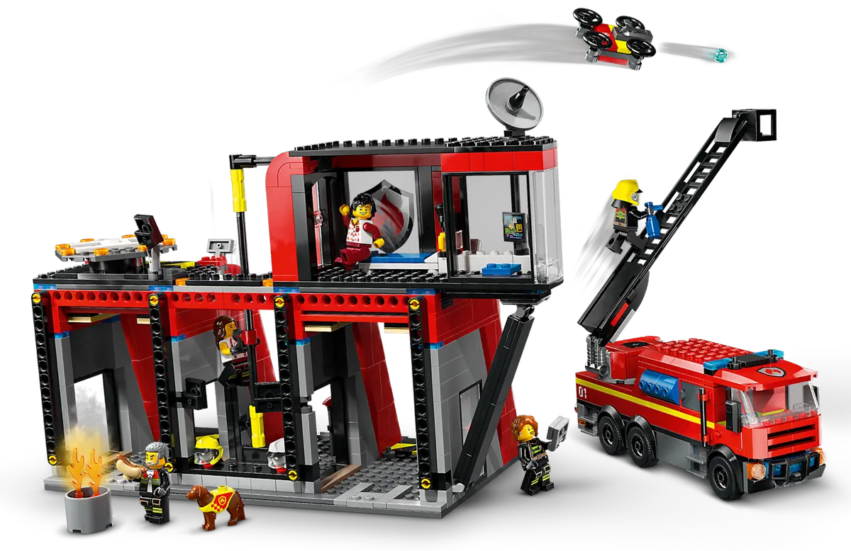 LEGO City - Caserma dei pompieri e autopompa 60414 