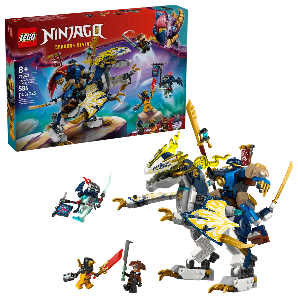 LEGO NINJAGO - Mech cavalca-drago di Rogue 71843 